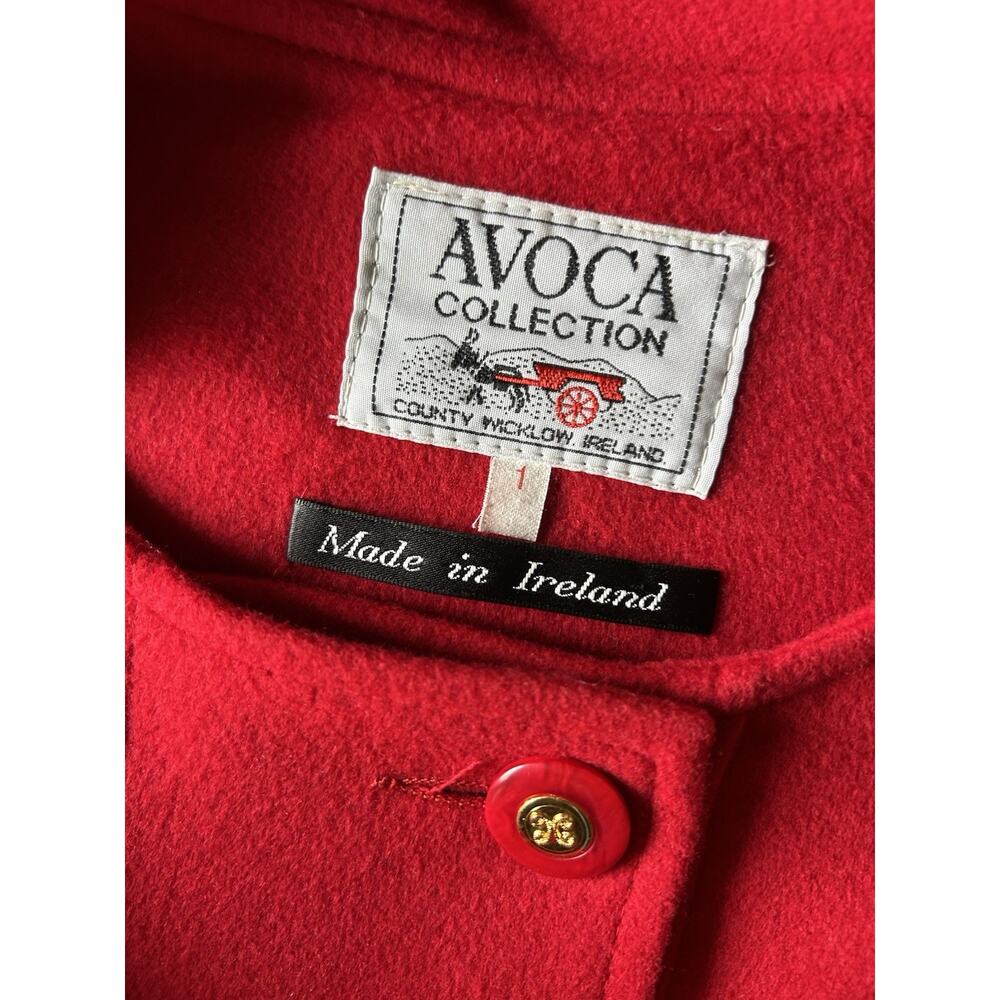 Avoca Vintage Wool & Cashmere long Cape Coat with attached scarf size 1 - Picture 2 of 16